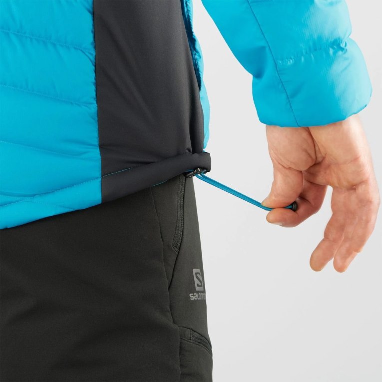 Turquoise Salomon Essential Xwarm Down Men's Insulated Jackets | IE UJ5471